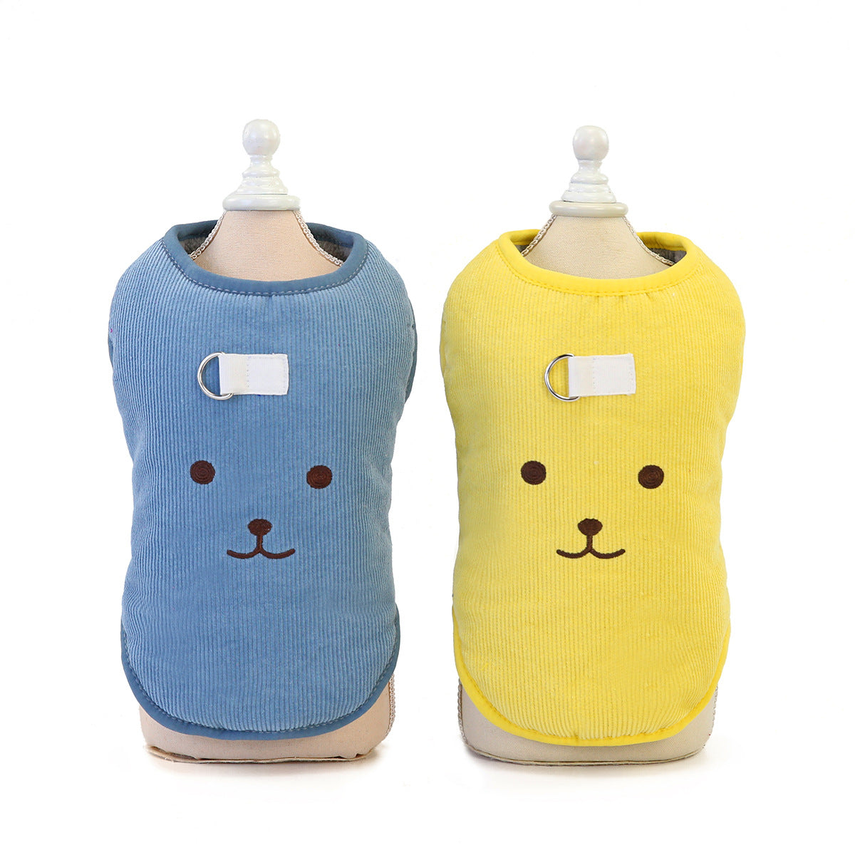 KFX-4392509 Cozy Cotton Pet Dog Vest with Bear Embroidery for Autumn and Winter