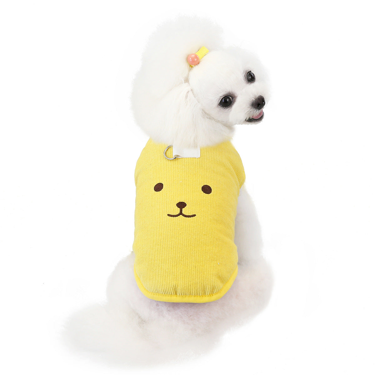 KFX-4392509 Cozy Cotton Pet Dog Vest with Bear Embroidery for Autumn and Winter