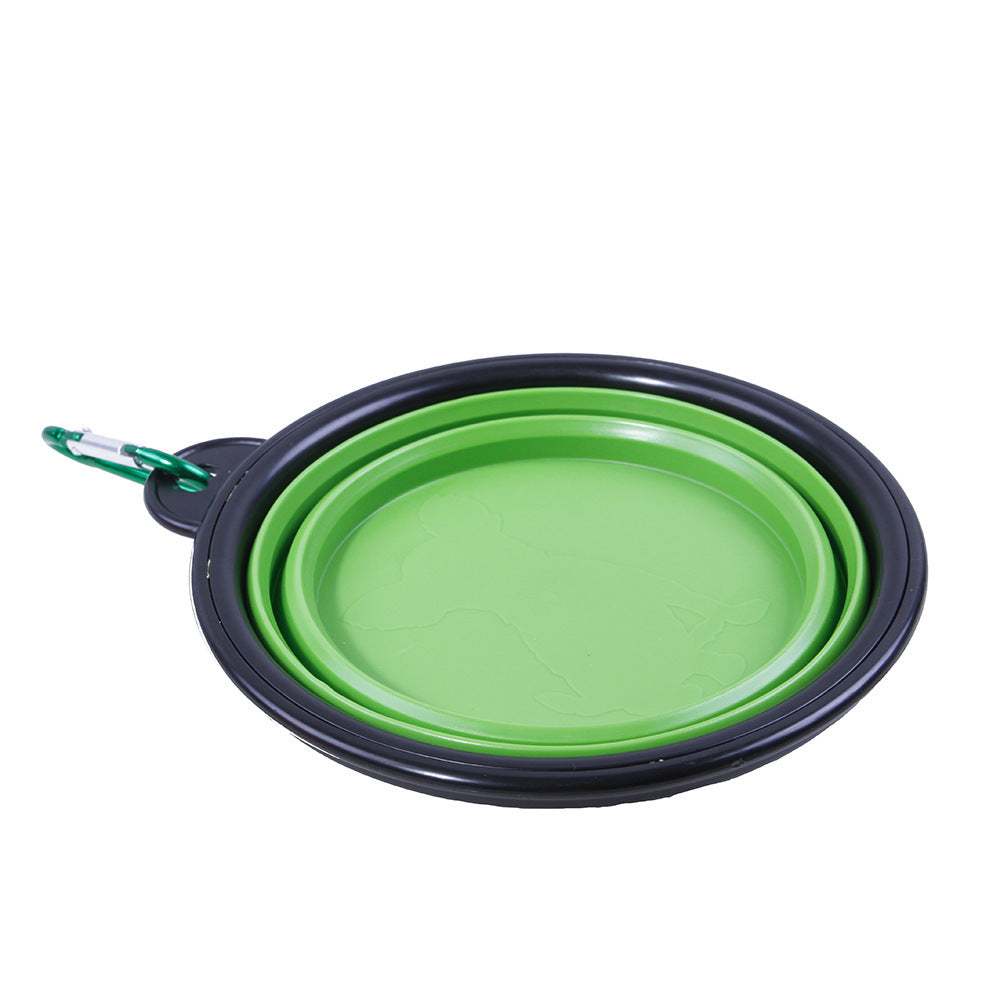 KFX-4395709 Folding Dog Bowl with Traction Rope Set for Easy Outdoor Adventures