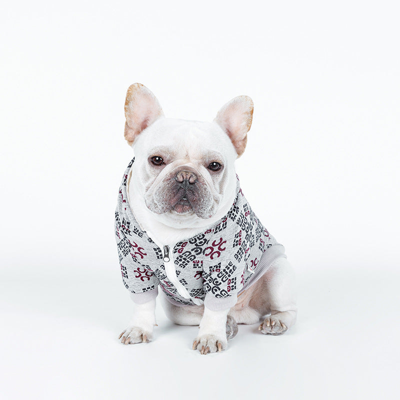 KFX-4396989 Casual Cotton Teddy Dog Pattern Pet Clothes in Red and Green, Sizes S to XXL