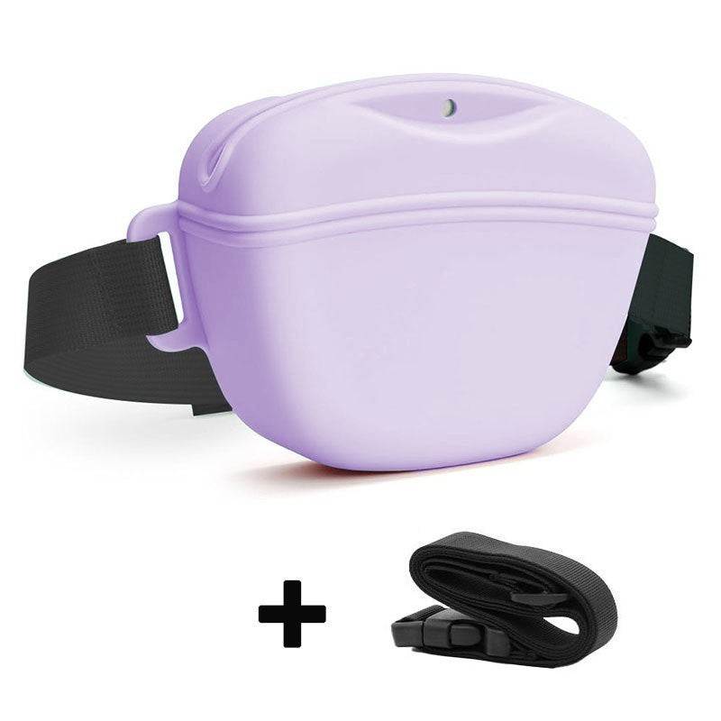 KFX-4398141 Portable Silicone Dog Training Waist Bag with Belt - Multiple Colors Available