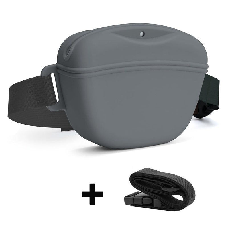 KFX-4398141 Portable Silicone Dog Training Waist Bag with Belt - Multiple Colors Available