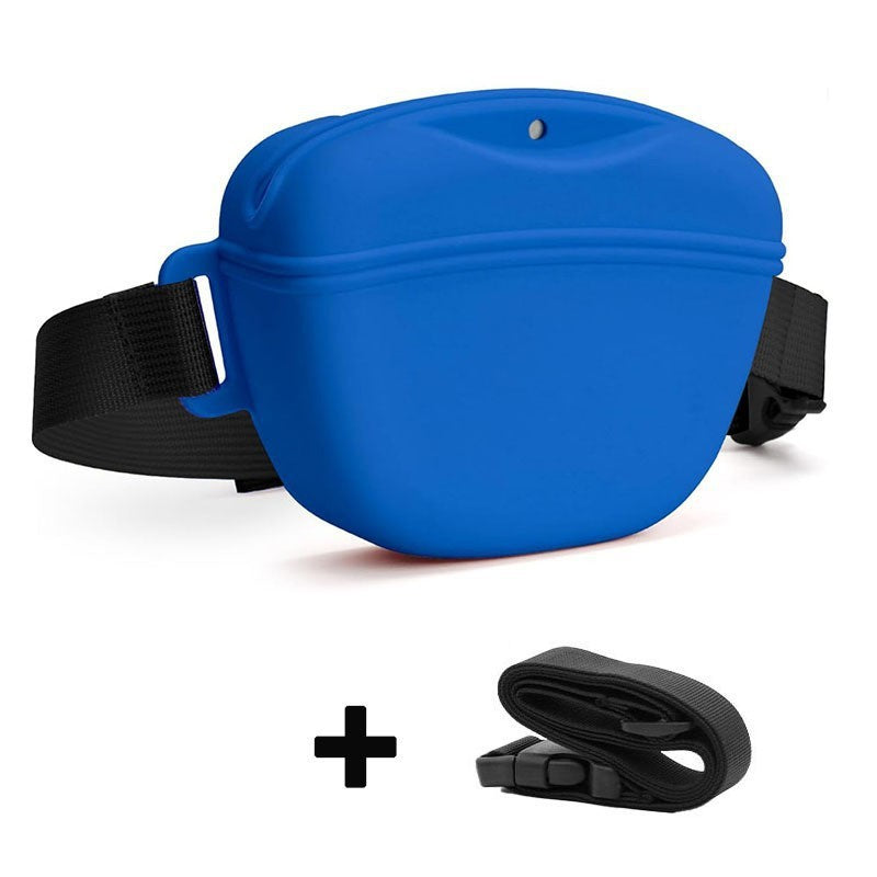 KFX-4398141 Portable Silicone Dog Training Waist Bag with Belt - Multiple Colors Available