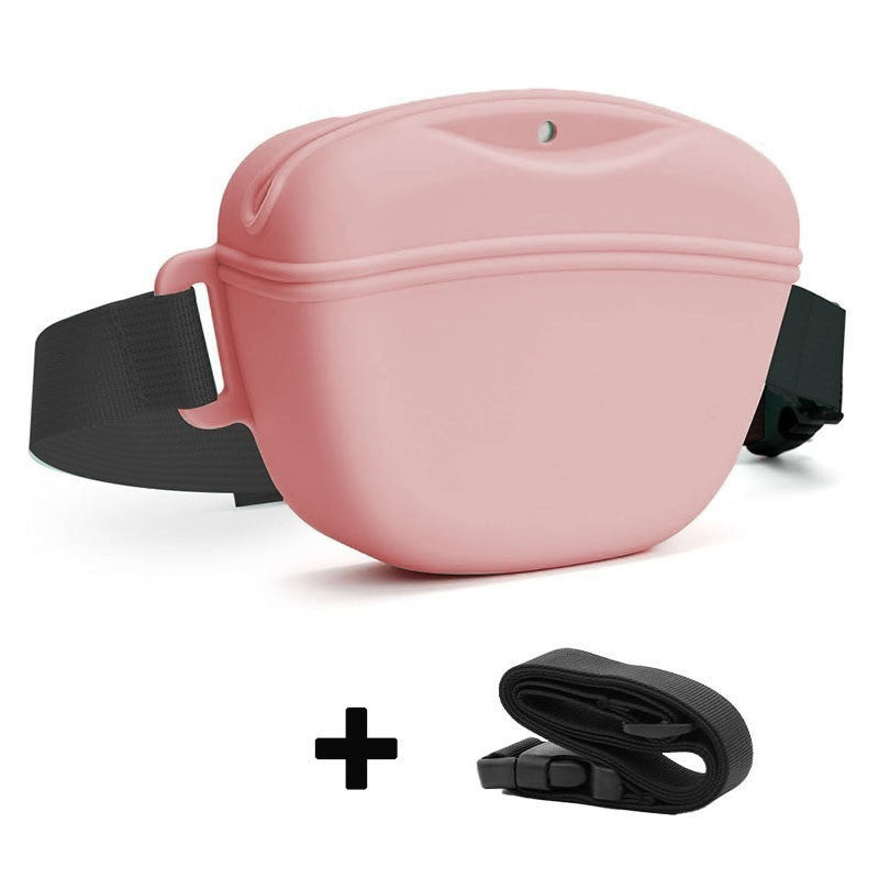 KFX-4398141 Portable Silicone Dog Training Waist Bag with Belt - Multiple Colors Available