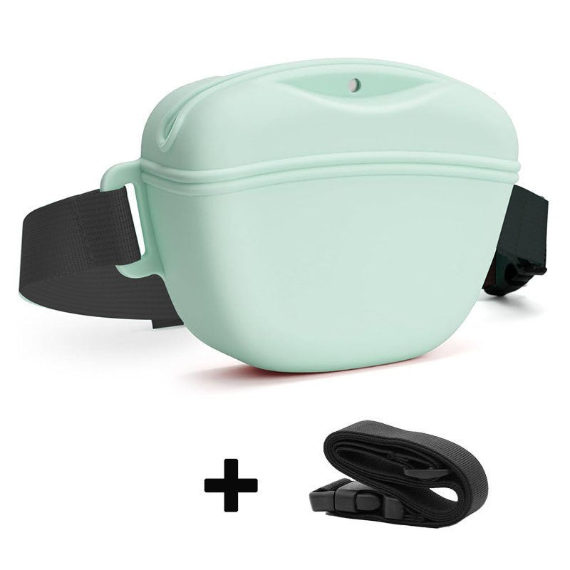 KFX-4398141 Portable Silicone Dog Training Waist Bag with Belt - Multiple Colors Available