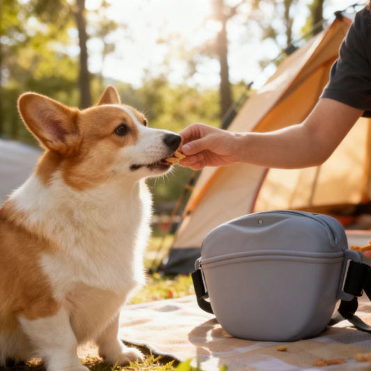 KFX-4398141 Portable Silicone Dog Training Waist Bag with Belt - Multiple Colors Available