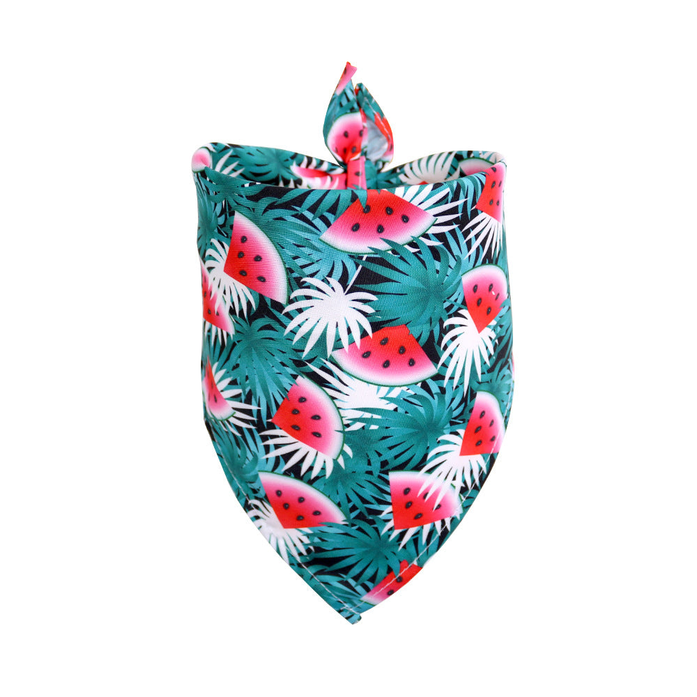 KFX-4399293 Tropical Wind Floral Pet Drool Towel for Small to Large Dogs - Polyester Fabric