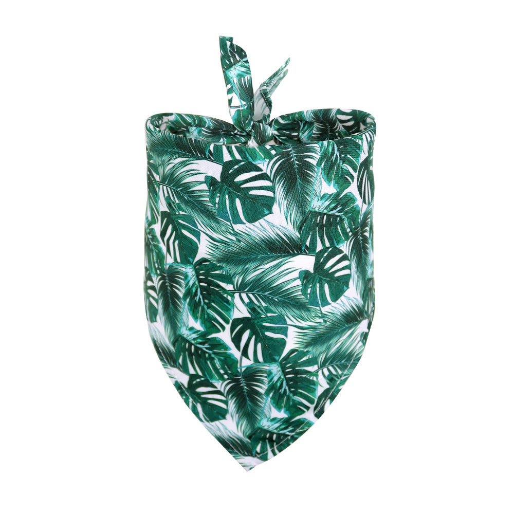 KFX-4399293 Tropical Wind Floral Pet Drool Towel for Small to Large Dogs - Polyester Fabric