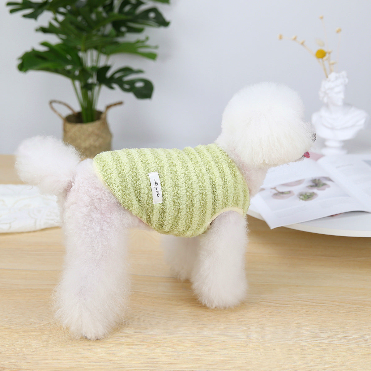 KFX-4400061 Cozy Cotton Fleece Vest for Dogs - Available in Pink, Yellow, Orange, Sizes S to XXL