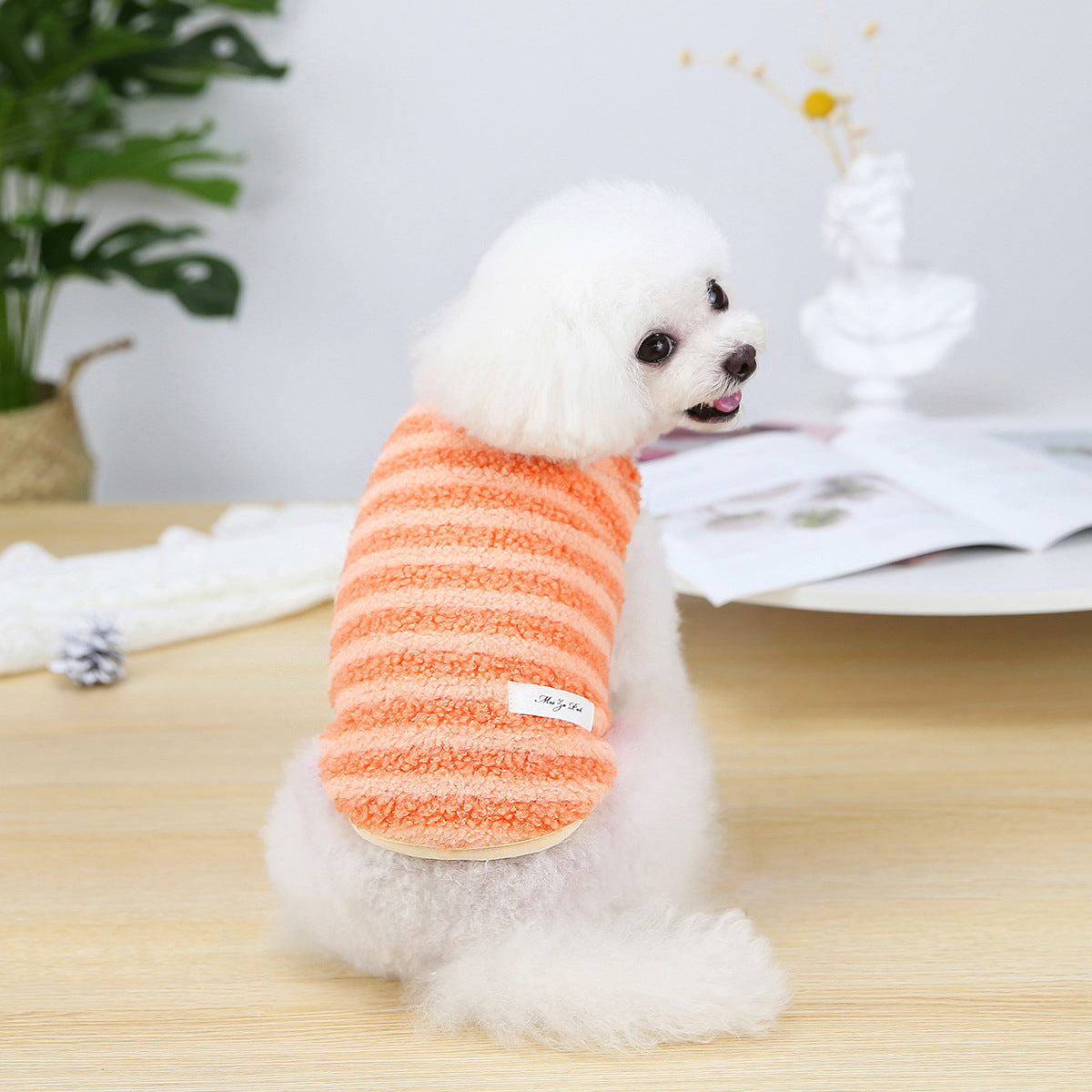 KFX-4400061 Cozy Cotton Fleece Vest for Dogs - Available in Pink, Yellow, Orange, Sizes S to XXL