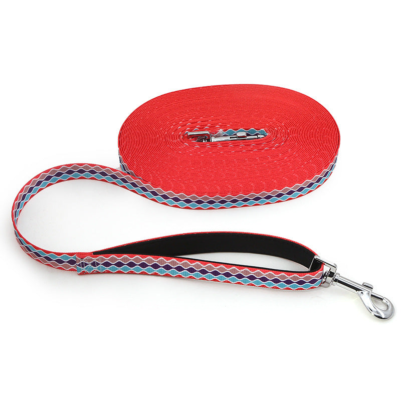 KFX-4401469 Pet Traction Rope for Dogs - Length Options Up to 15 Meters, Polyester Training Leash for All Sizes