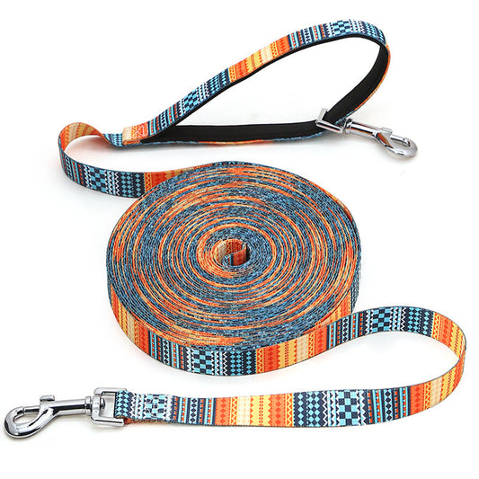 KFX-4401469 Pet Traction Rope for Dogs - Length Options Up to 15 Meters, Polyester Training Leash for All Sizes