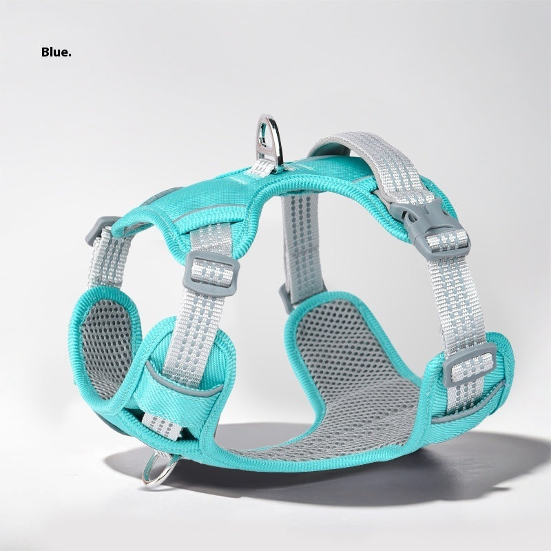 KFX-4402237 Adjustable Dog Leash with Chest Strap and Lead Rope in Various Colors
