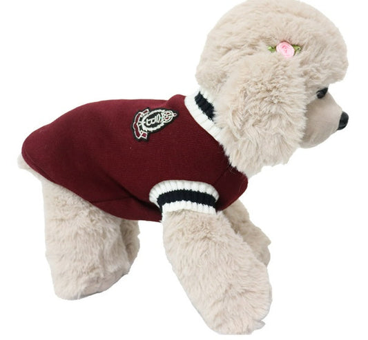 KFX-4405437 Knitted V-Collar Dog Sweater in Multiple Colors and Sizes