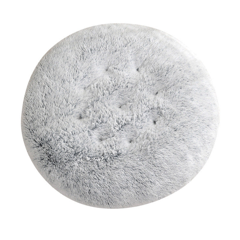 KFX-4406077 Plush Round Dog Mat Bed in Various Colors for Cozy Sleep Environment