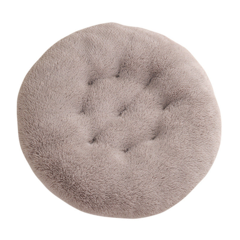 KFX-4406077 Plush Round Dog Mat Bed in Various Colors for Cozy Sleep Environment