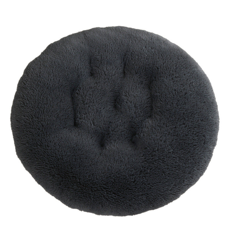 KFX-4406077 Plush Round Dog Mat Bed in Various Colors for Cozy Sleep Environment