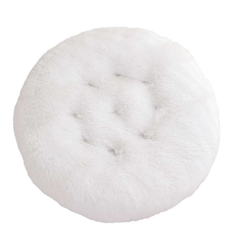 KFX-4406077 Plush Round Dog Mat Bed in Various Colors for Cozy Sleep Environment