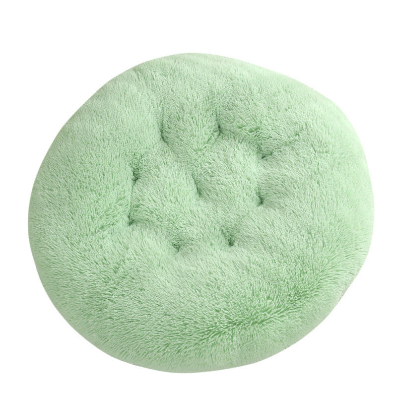 KFX-4406077 Plush Round Dog Mat Bed in Various Colors for Cozy Sleep Environment