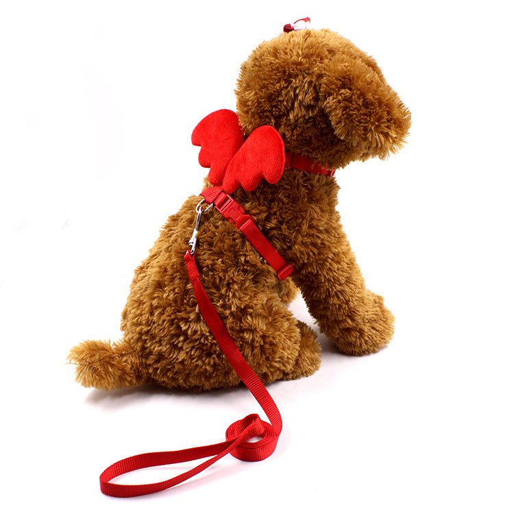 KFX-4406717 Little Angel Wings Dog Leash - Nylon Chest Strap for Small Dogs in Multiple Colors