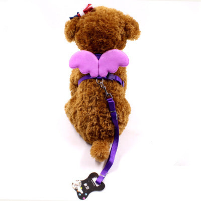 KFX-4406717 Little Angel Wings Dog Leash - Nylon Chest Strap for Small Dogs in Multiple Colors