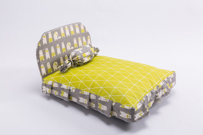 KFX-4407485 Cozy Pet House Dog Bed with Candy Shape Pillow - Removable Washable Cotton Cloth
