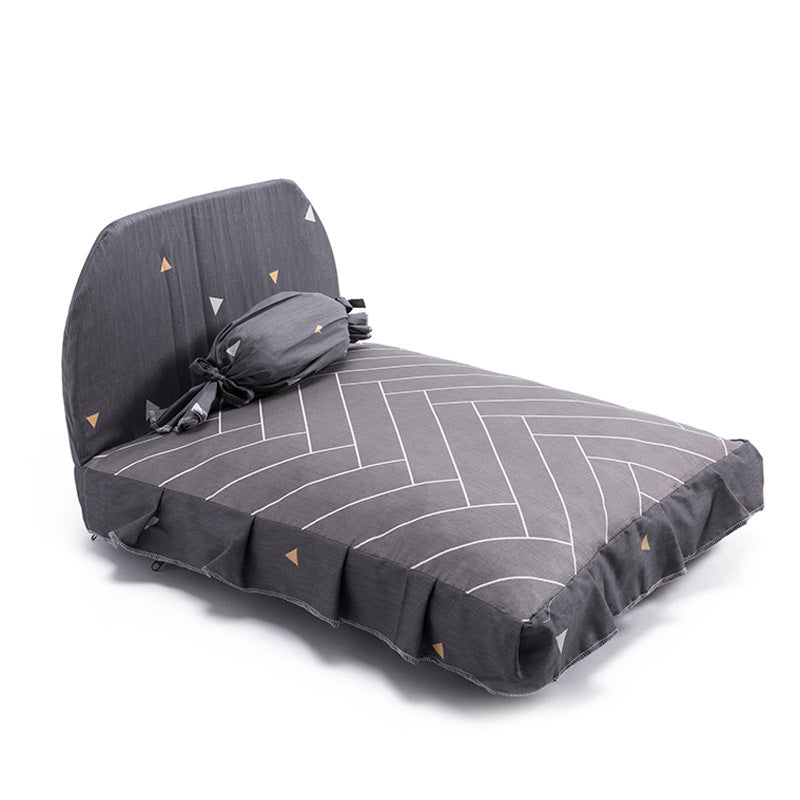 KFX-4407485 Cozy Pet House Dog Bed with Candy Shape Pillow - Removable Washable Cotton Cloth