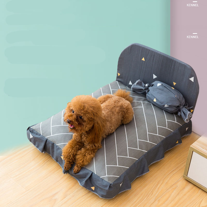 KFX-4407485 Cozy Pet House Dog Bed with Candy Shape Pillow - Removable Washable Cotton Cloth