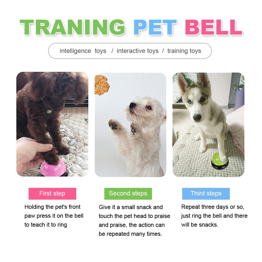 KFX-4408893 Interactive Dog Training Bell with Non-Skid Rubber Base for Potty Training and Feeding Reminders, Available in Multiple Colors