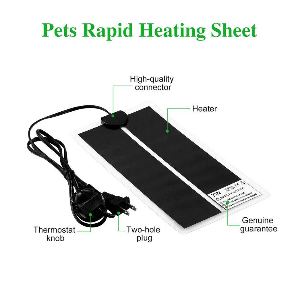 KFX-4411069 Reptile Heat Mat with Thermostat Controller for Optimal Temperature Regulation