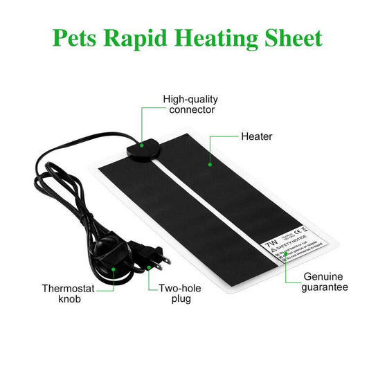 KFX-4411069 Reptile Heat Mat with Thermostat Controller for Optimal Temperature Regulation
