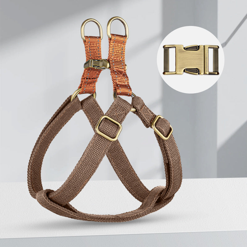 KFX-4412477 Adjustable Anti-Loss Vest Style Dog Leash - Cotton & Nylon, Multiple Colors