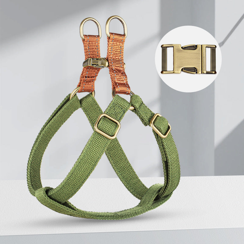 KFX-4412477 Adjustable Anti-Loss Vest Style Dog Leash - Cotton & Nylon, Multiple Colors
