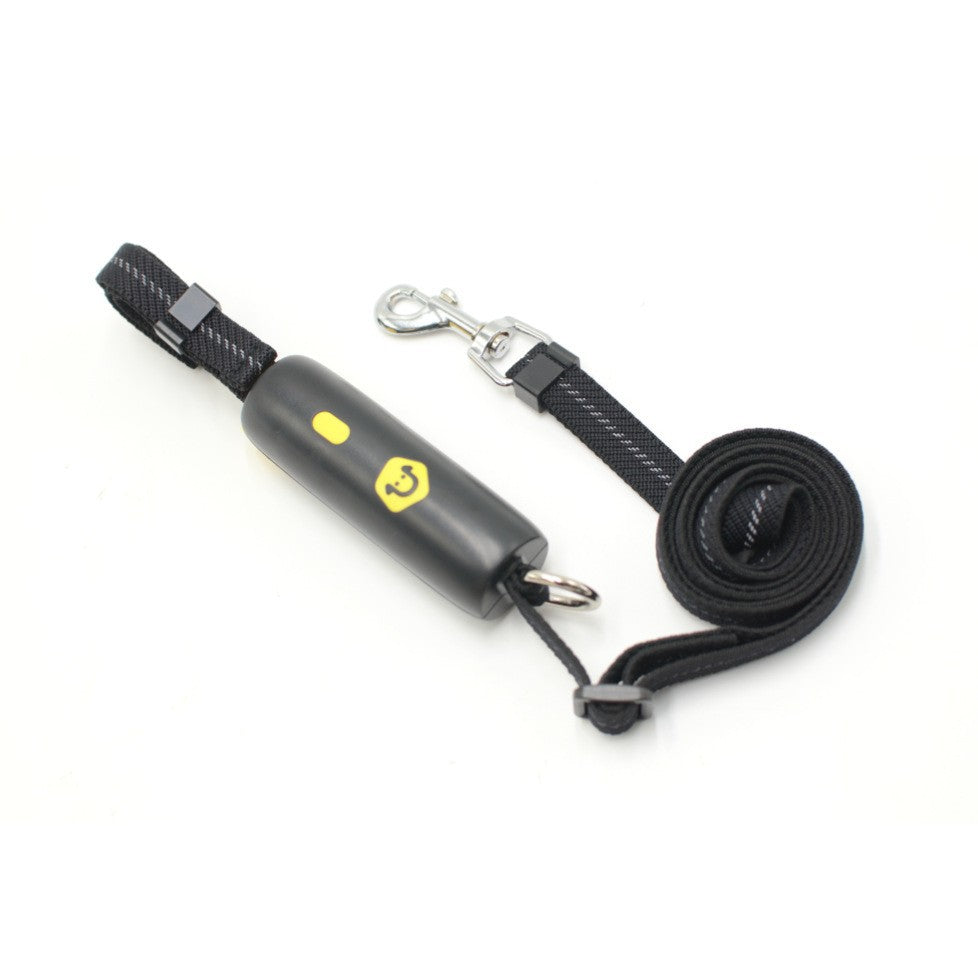 KFX-4412989 Stretchable Dog Leash for Small to Medium Breeds - Durable Nylon Material in Black, White, or Yellow