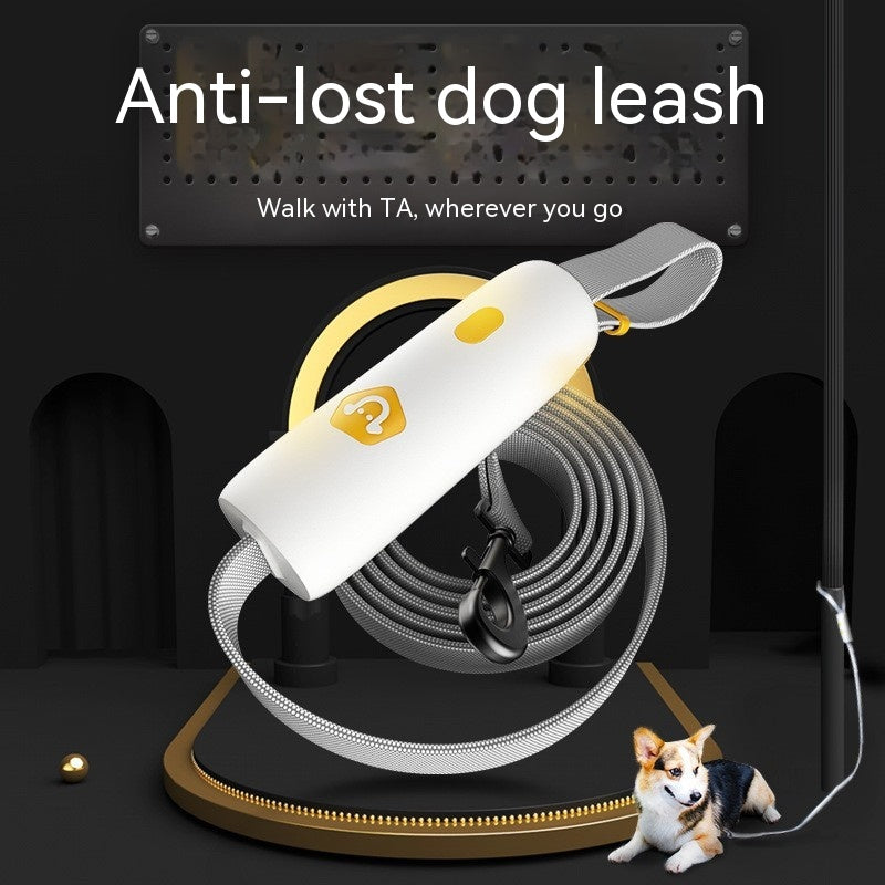 KFX-4412989 Stretchable Dog Leash for Small to Medium Breeds - Durable Nylon Material in Black, White, or Yellow
