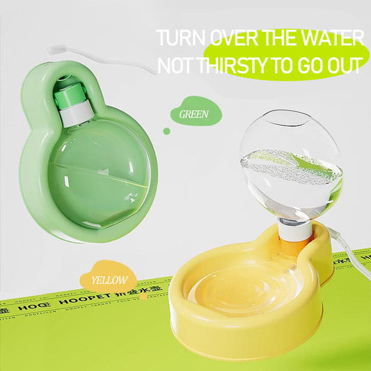 KFX-4414653 Portable Pet Water Bottle with Integrated Bowl for Dogs - Large Capacity Leak-Proof Design