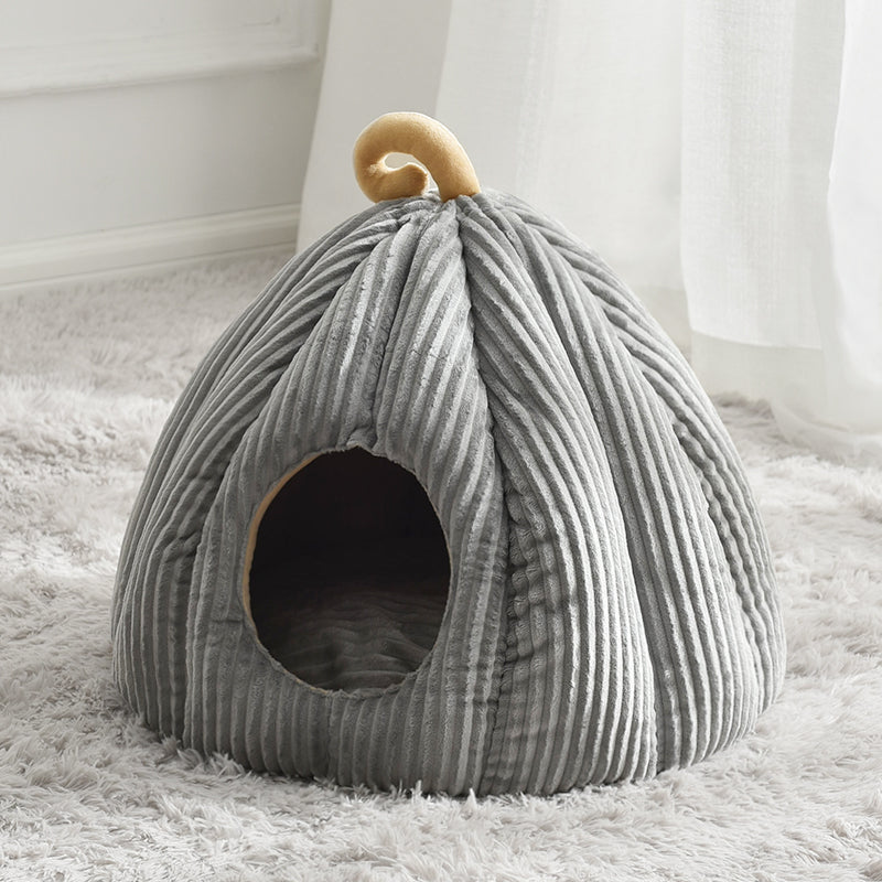 KFX-4415037 Warm Enclosed Pet Mat for Cats and Dogs - Soft Fiber Cotton with High Resilience and Thick Filling
