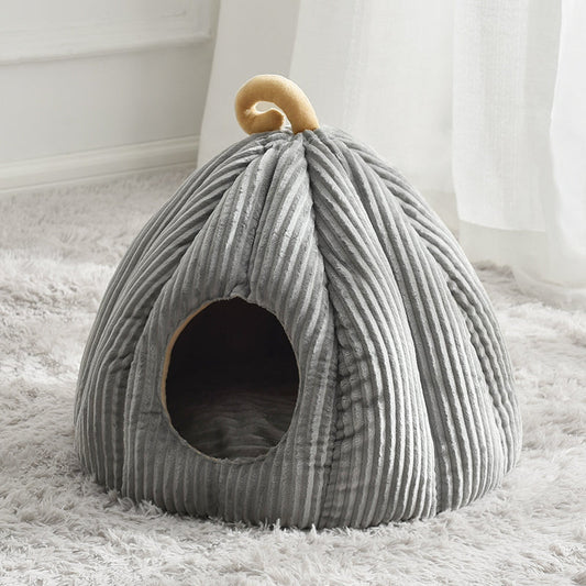 KFX-4415037 Warm Enclosed Pet Mat for Cats and Dogs - Soft Fiber Cotton with High Resilience and Thick Filling