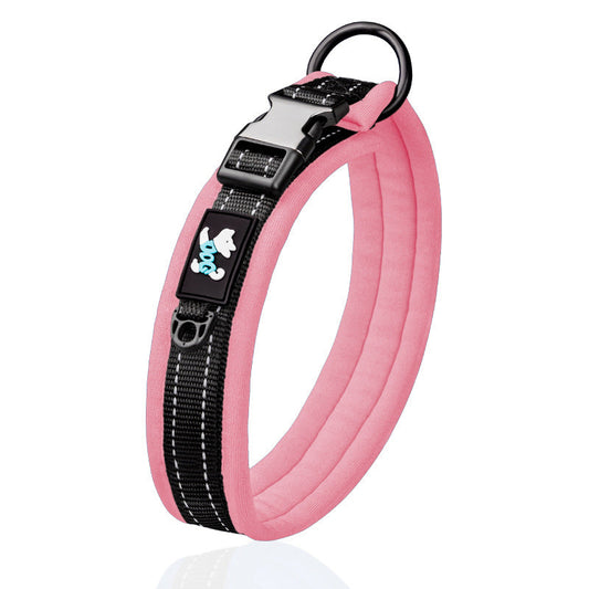KFX-4415165 Reflective Nylon Collar and Leash Set in Multiple Colors - Adjustable Sizes Available