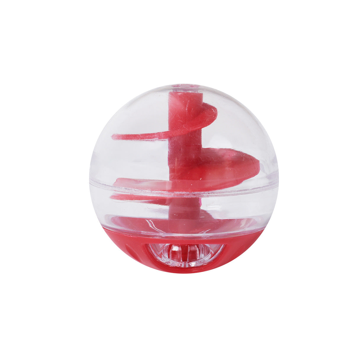 KFX-4416957 Compact Cat Food Leakage Feeder for Training - Red & Blue Options, Durable Plastic Design