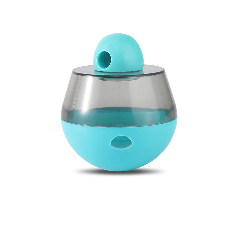 KFX-4416957 Compact Cat Food Leakage Feeder for Training - Red & Blue Options, Durable Plastic Design