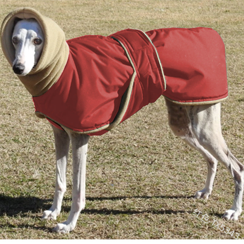 KFX-4417341 Warm Cotton Pet Apparel - Waterproof, Soft, and Comfortable for Autumn/Winter - Available in Red, Black, Green, Sizes S-5XL