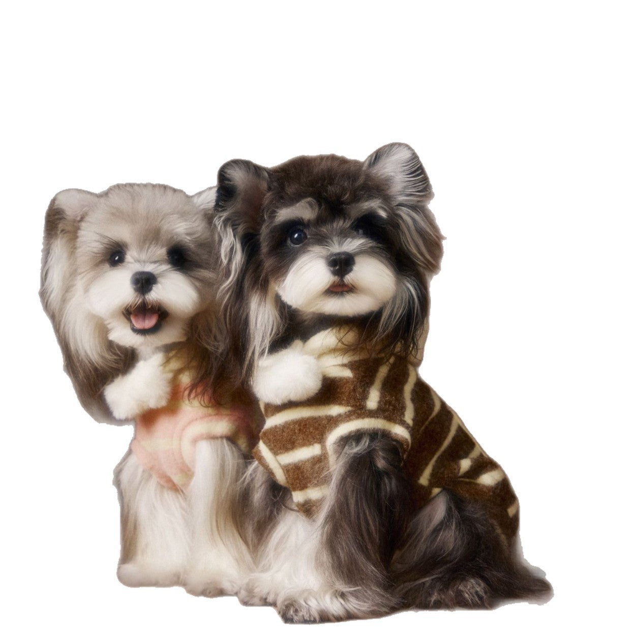 KFX-4418749 Cute Felt Biscuit Sweater for Pets in Pink and Coffee, Sizes XS-XXL