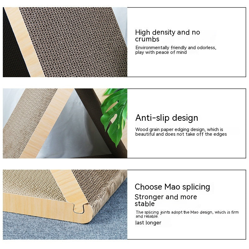 KFX-4419133 Geometric Triangle Cat Scratch Board - Corrugated Paper, 45x23x40cm