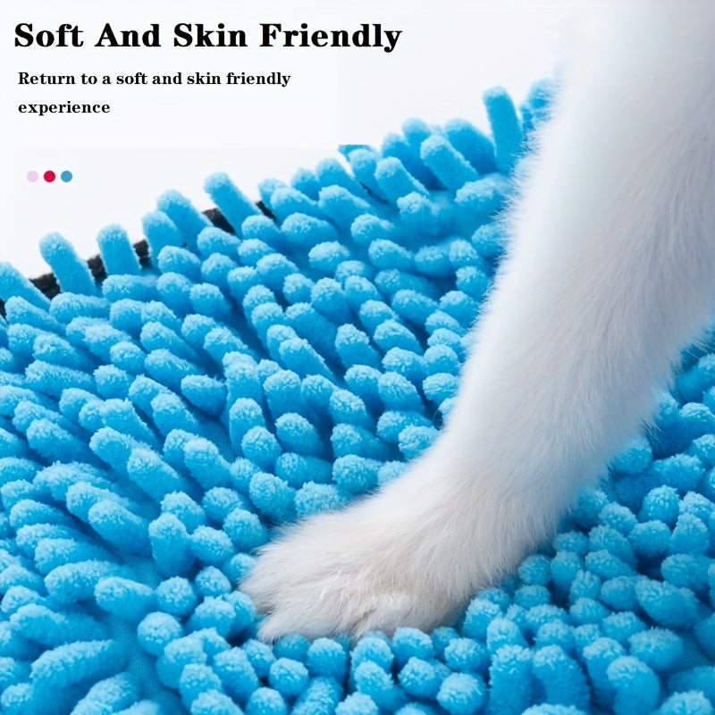 KFX-4426173 Super Absorbent Microfiber Dog Towel with Hand Pockets – Quick Drying, Machine Washable, Perfect for Medium to Large Pets