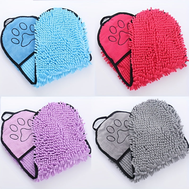 KFX-4426173 Super Absorbent Microfiber Dog Towel with Hand Pockets – Quick Drying, Machine Washable, Perfect for Medium to Large Pets