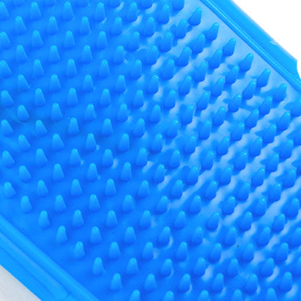 KFX-4426557 Dual-Color Elliptical Dog Bath Brush for Gentle Grooming and Cleaning