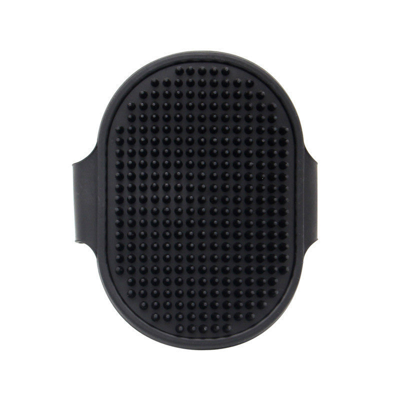 KFX-4426557 Dual-Color Elliptical Dog Bath Brush for Gentle Grooming and Cleaning