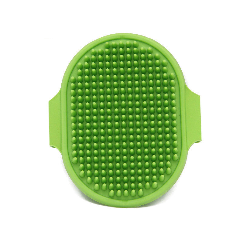 KFX-4426557 Dual-Color Elliptical Dog Bath Brush for Gentle Grooming and Cleaning