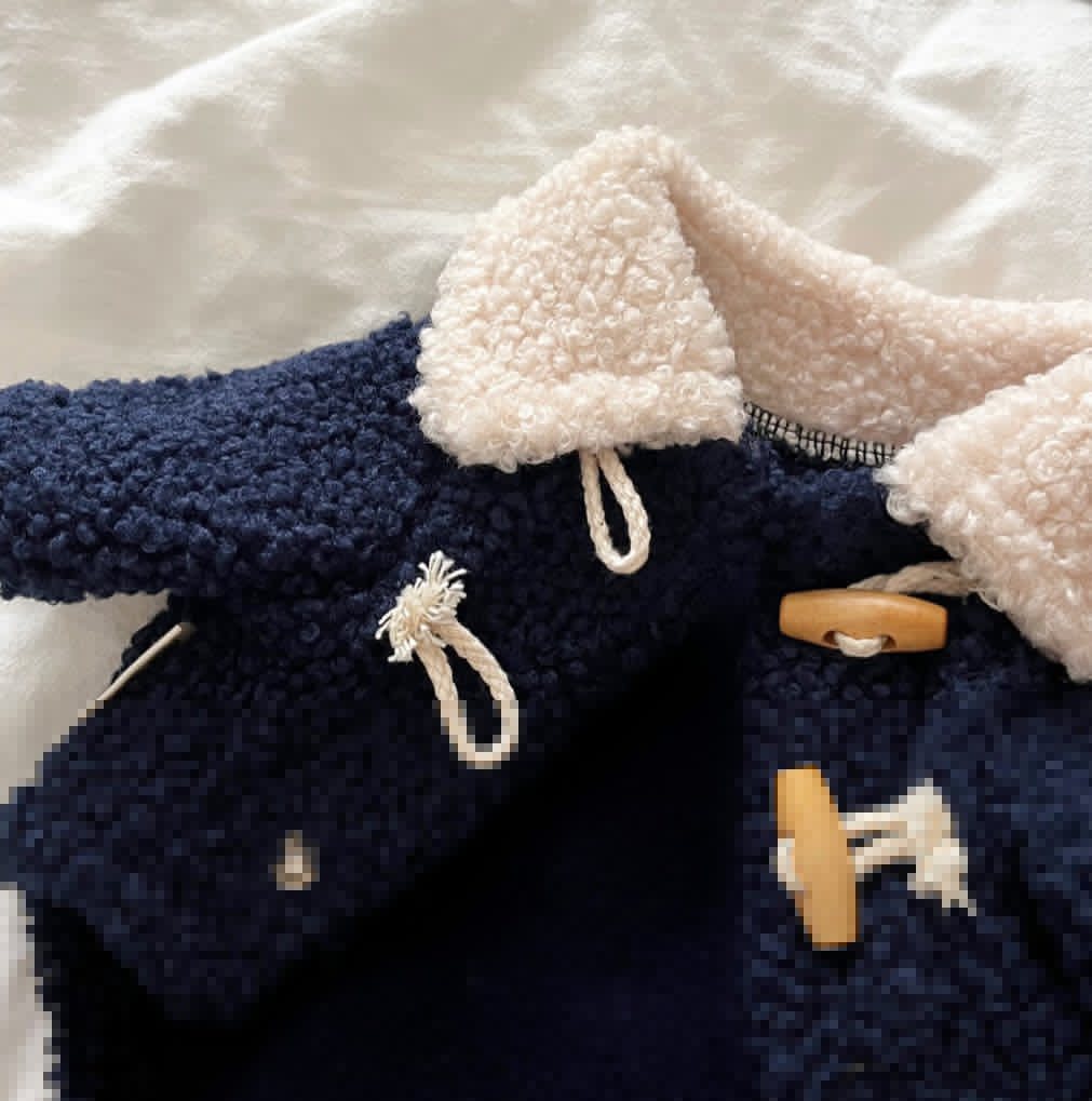 KFX-4429245 Thick Warm Polar Fleece Dog Jacket for Autumn and Winter - Available in Navy Blue and Khaki, Sizes XS to XL